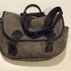 L.L. Bean oiled canvas messenger bag